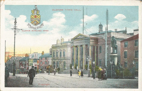 United Kingdom - England - Manchester - Oldham Town Hall Postcard