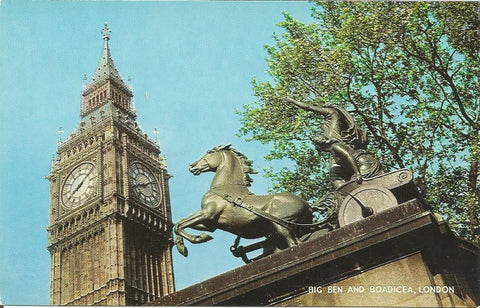 United Kingdom - England - London - Big Ben & Boadicea Postcard