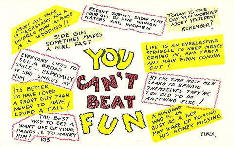 Can't Beat Fun Postcard