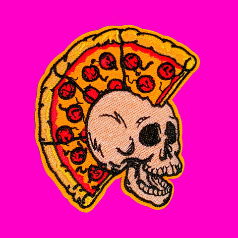 Pizza Skull Patch