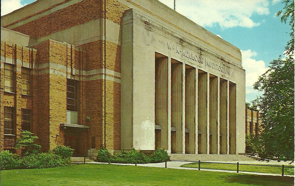 USA - Michigan - Battle Creek - W.K. Kellogg Auditorium Postcard